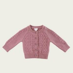 Jamie Kay Cable Cardigan in Plum girls size 3